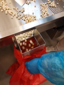Popcorn being poured into bag